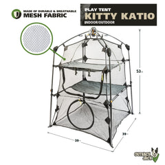 Outback Jack Catio tower with hammocks offers three lounging levels.