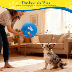 Outdoggy herd ball 14inch blue for backyard zoomies during rain or shine.