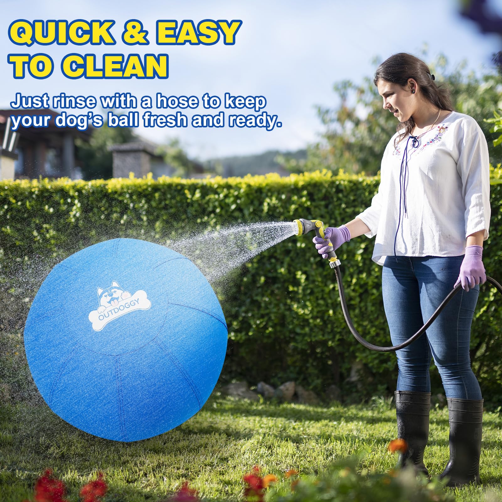 Outdoggy Herding Ball 22inch double-stitched durability for rugged training