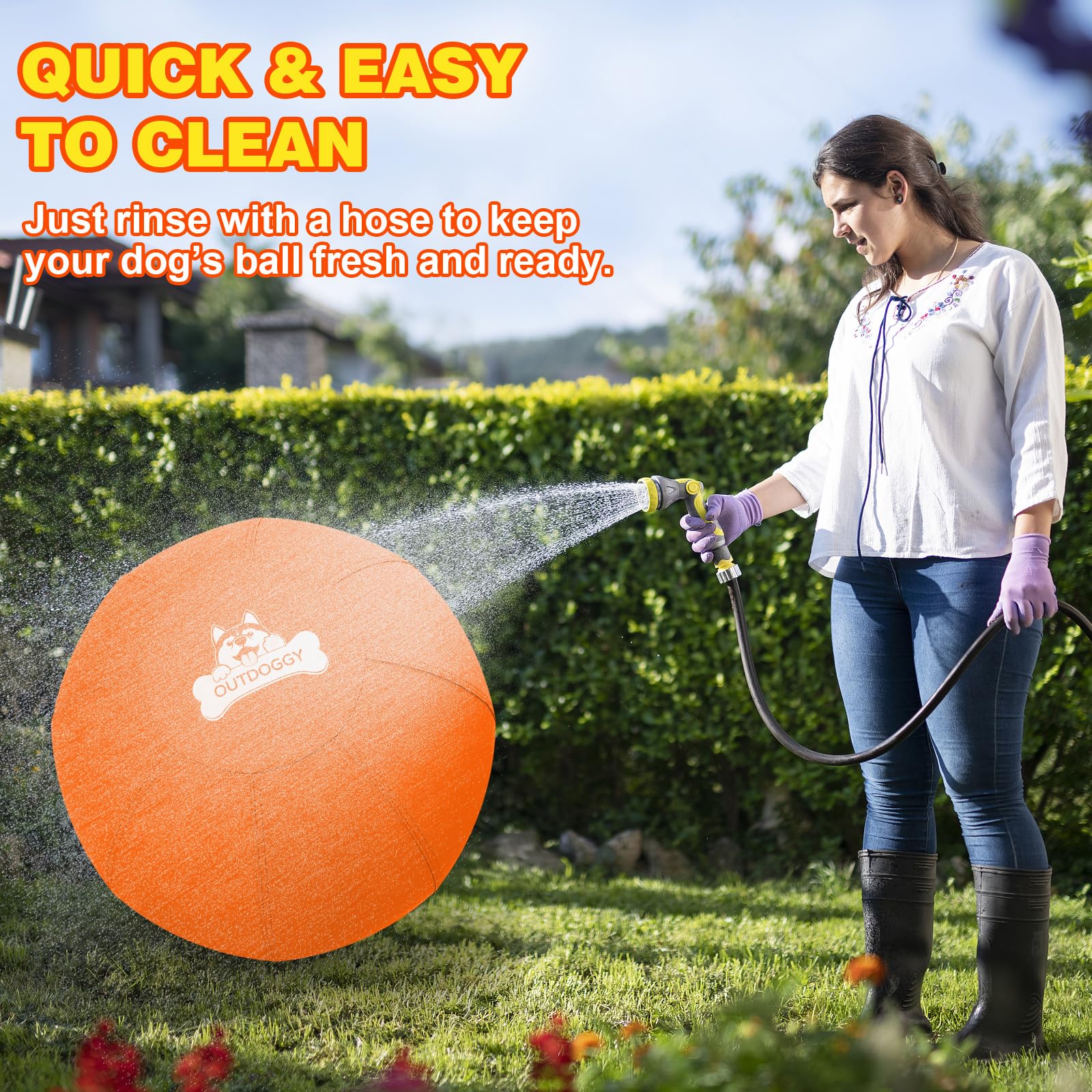 Outdoggy Herding Ball ideal for Aussie, Collie and Corgi play.