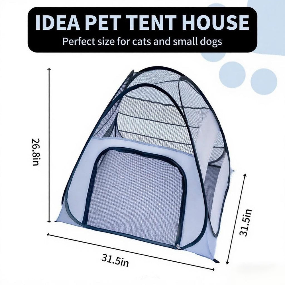 Outdoor Cat Cages breathable mesh panels for ventilation and visibility.