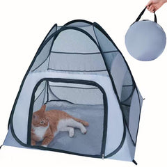 Outdoor Cat Cages pop-up kennel setup offers instant shelter anywhere.