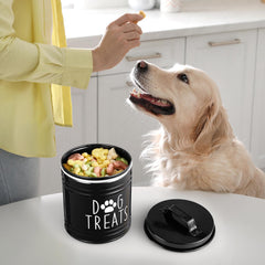 OUTNILI large dog treat container airtight seal keeps freshness.