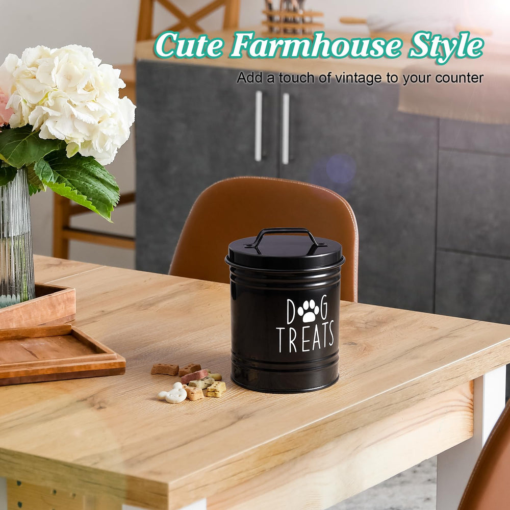 Outnili canister stores dog, cat, and small animals snacks