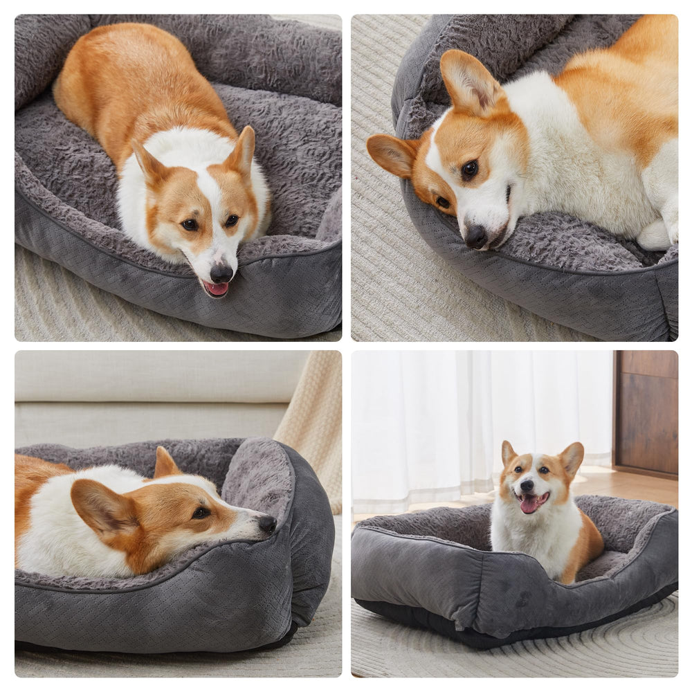 Oveppy grey bed suits multiple interiors and pet sizes.