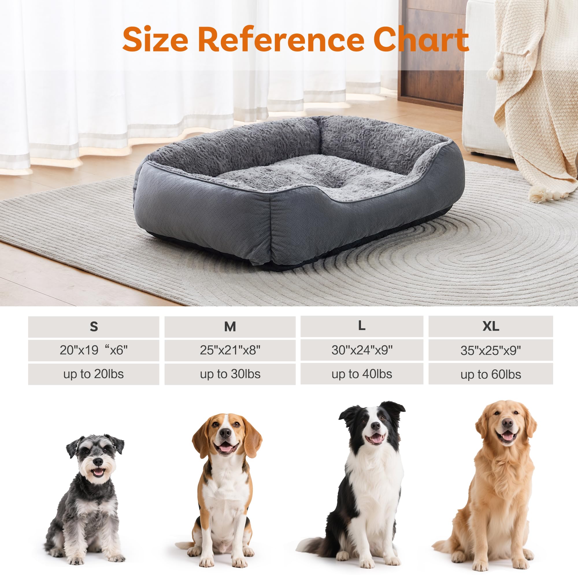 Oveppy bed available in S-XL to fit dogs and cats.
