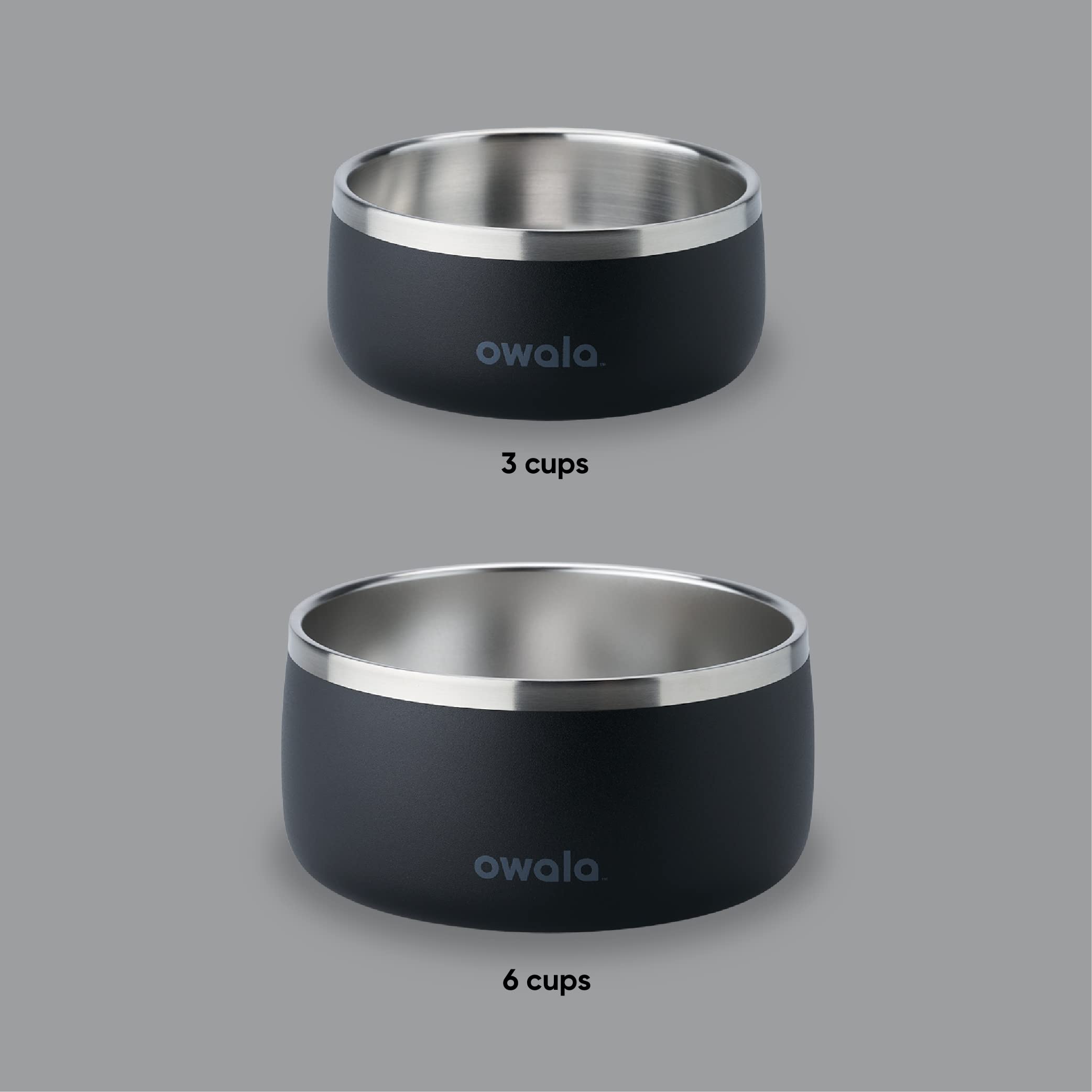 Owala pet bowl featuring a non-slip base to prevent spills during feeding.