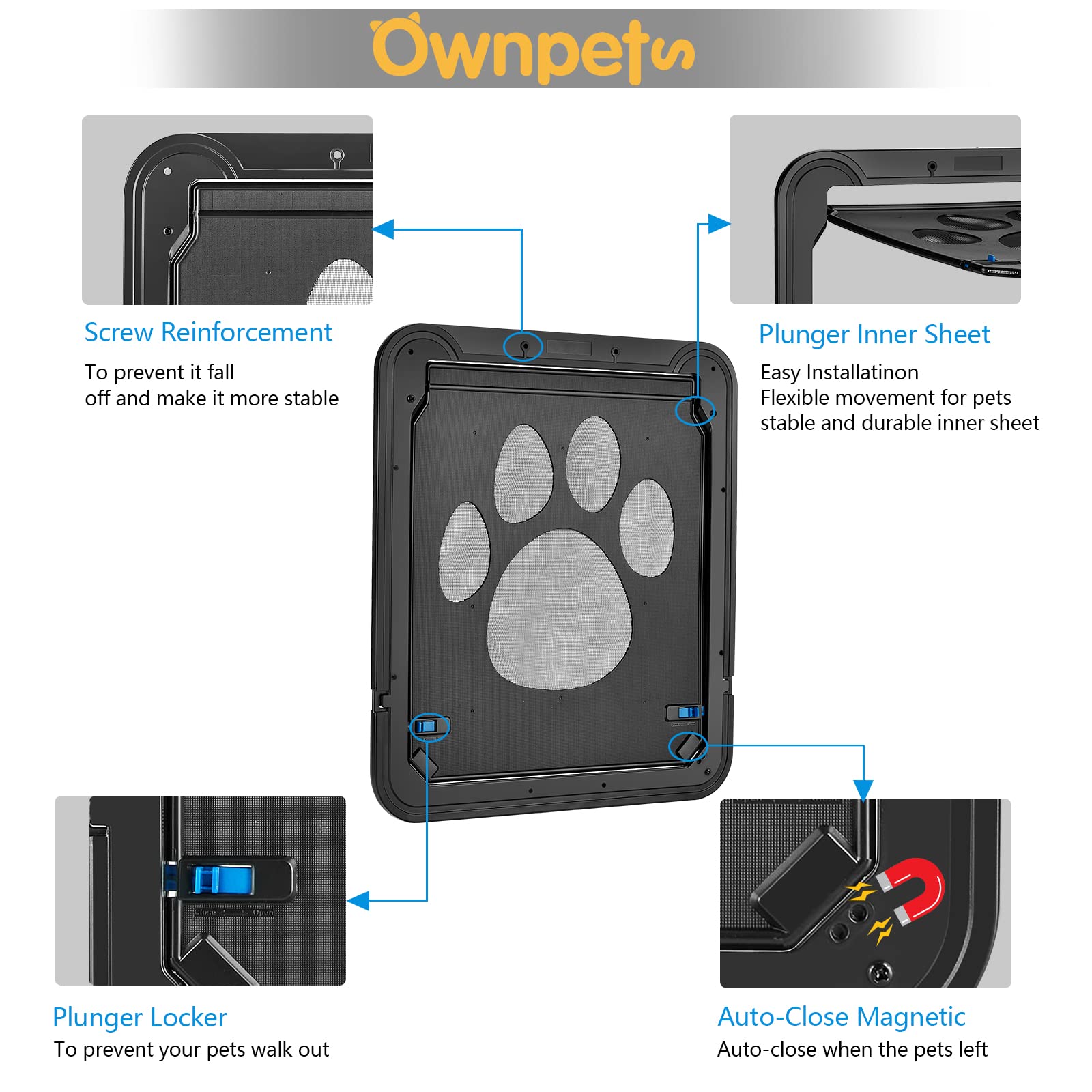 Ownpets ABS material close-up highlights durable, long-lasting construction