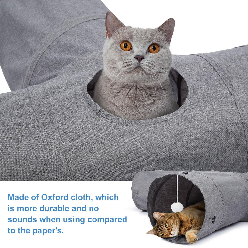 Ownpets Cat Tunnel drop-ball toy feature in middle for interactive play