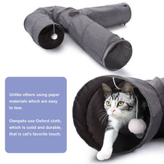 Ownpets cat tunnel collapsible packable design for easy storage and travel.