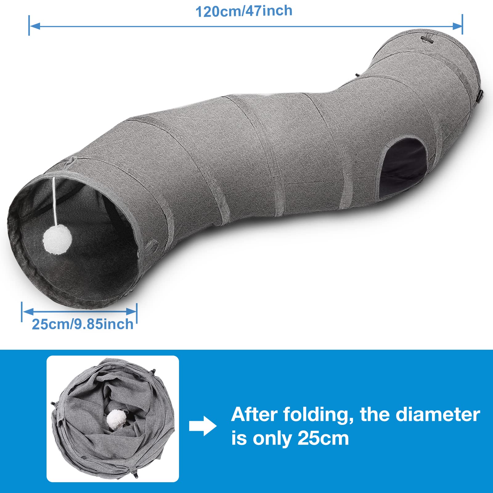 Compact foldable Ownpets tunnel for easy transport and storage.