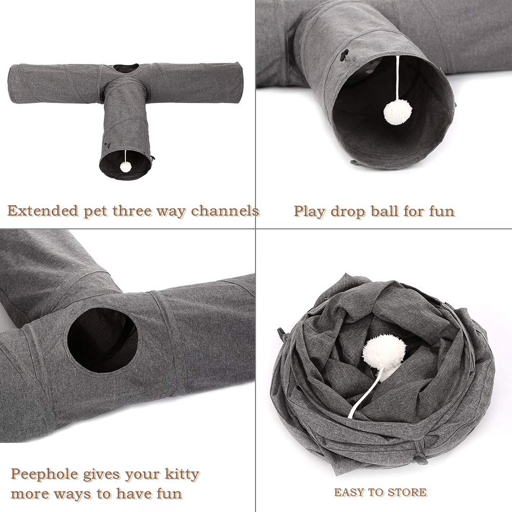 Ownpets cat tunnel multi-pet use supports small animals like rabbits.
