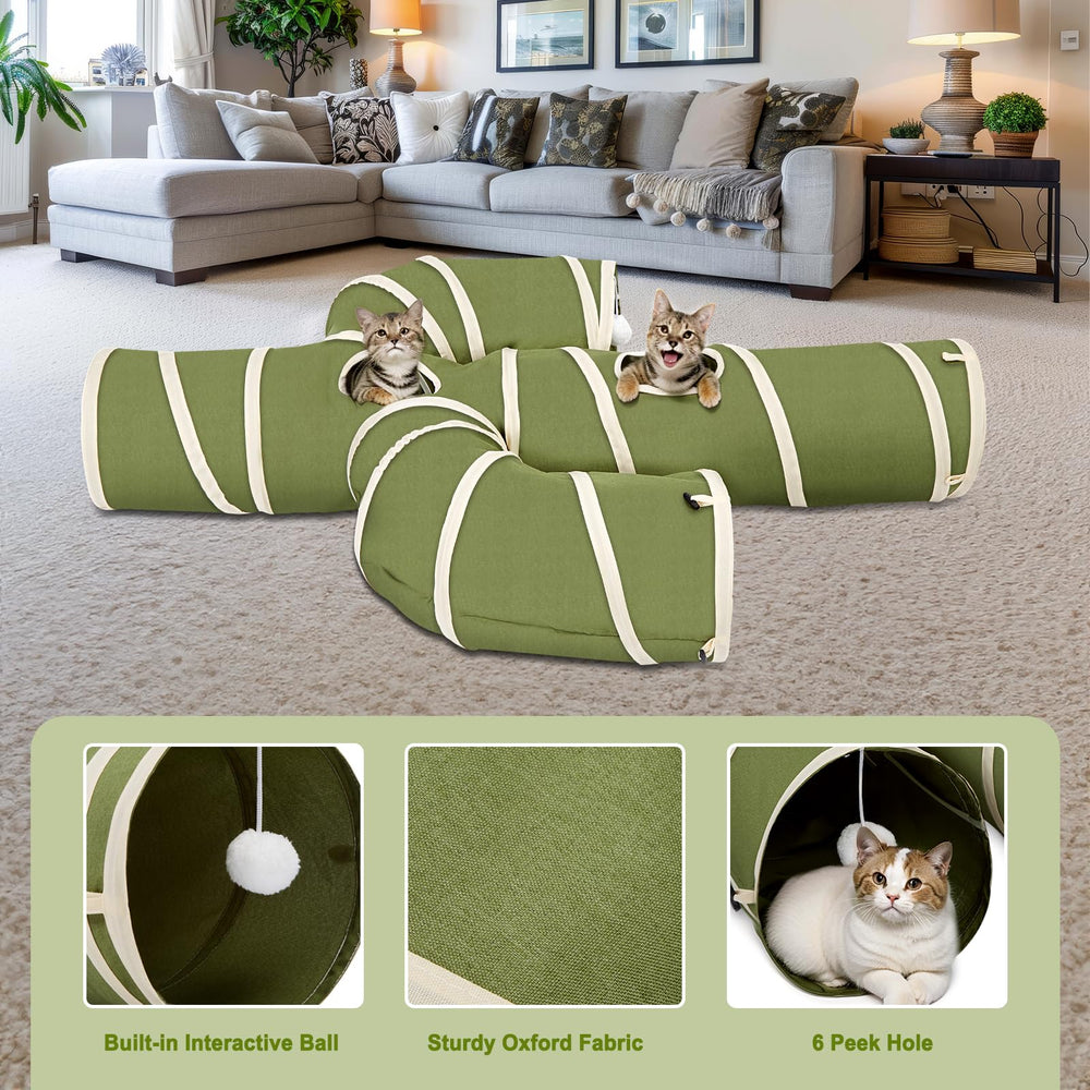 Ownpets cat tunnel peek hole - interactive peek-through play