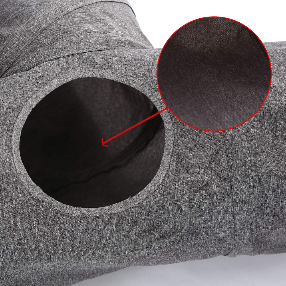 Ownpets cat tunnel peep hole view showcases hide-and-seek moments.