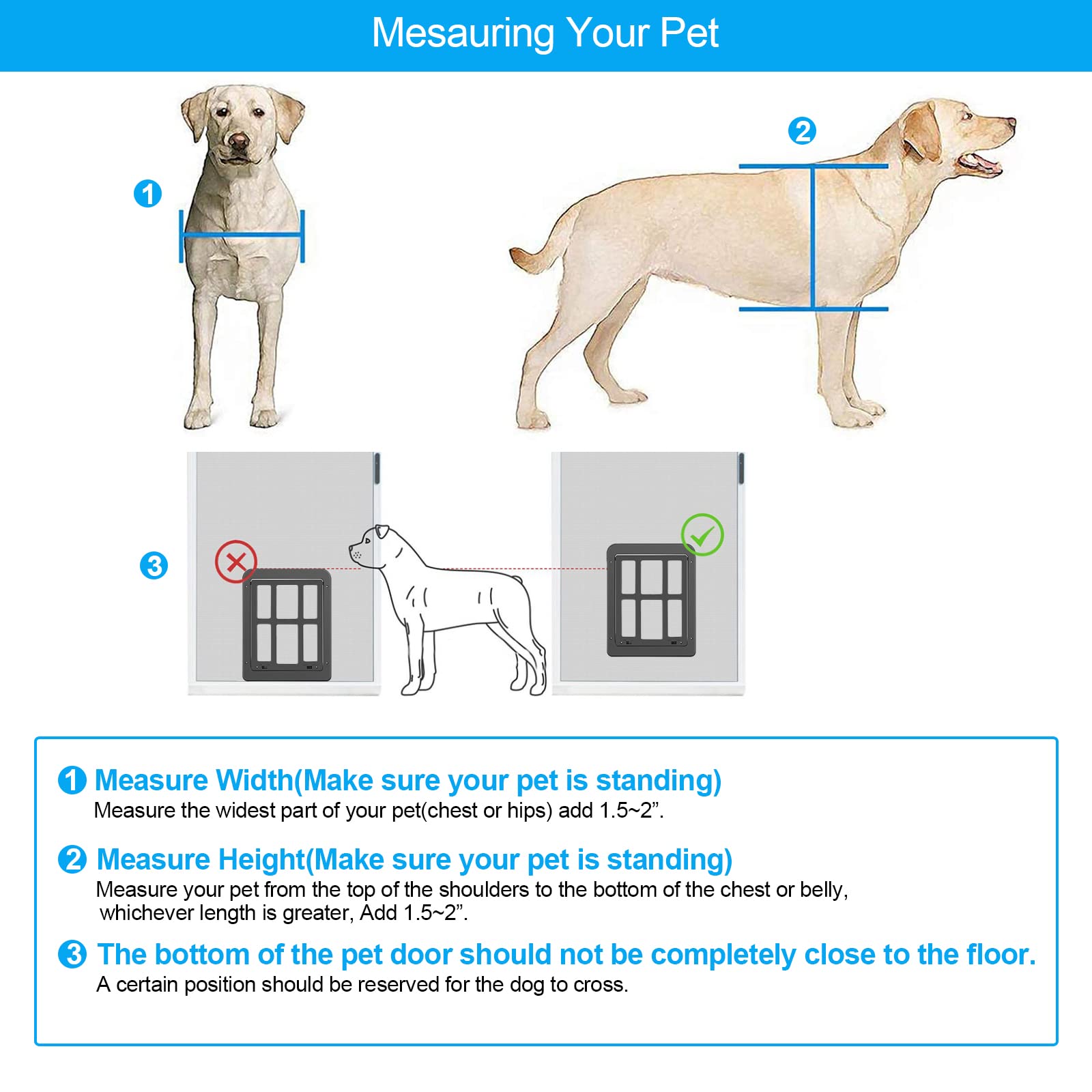Ownpets dog screen door in-use pet-entry captures pets freely stepping through the flap.