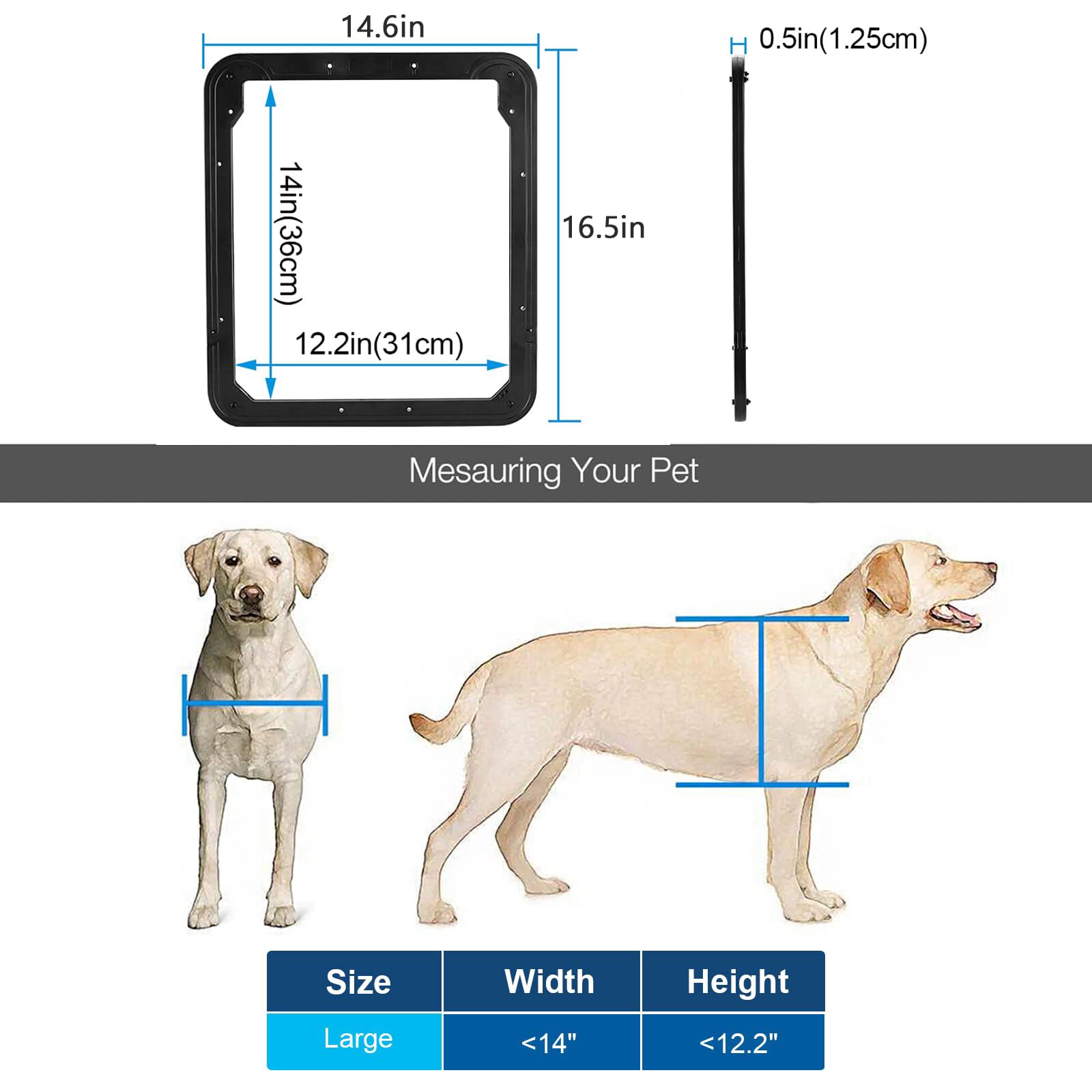 Ownpets dog screen door lockable close-up showing nighttime security