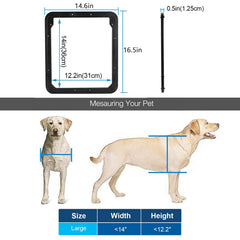Ownpets dog screen door lockable close-up showing nighttime security