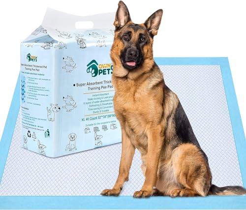Ownpets XL dog training pad packaging showing a 40-count box for planning long-term use.