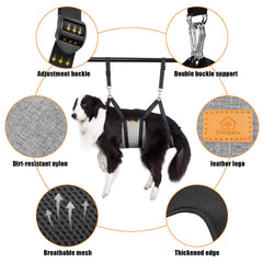 Ownpets hammock leg holes closeup demonstrates comfortable, roomy access for pets.