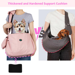 Ownpets sling carrier padded strap closeup for comfort