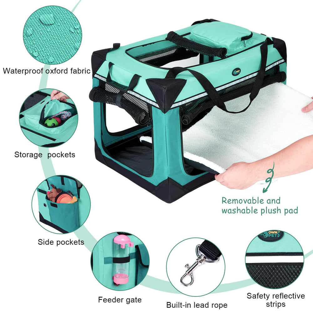 Ownpets storage bag keeps toys, treats, and grooming supplies organized.