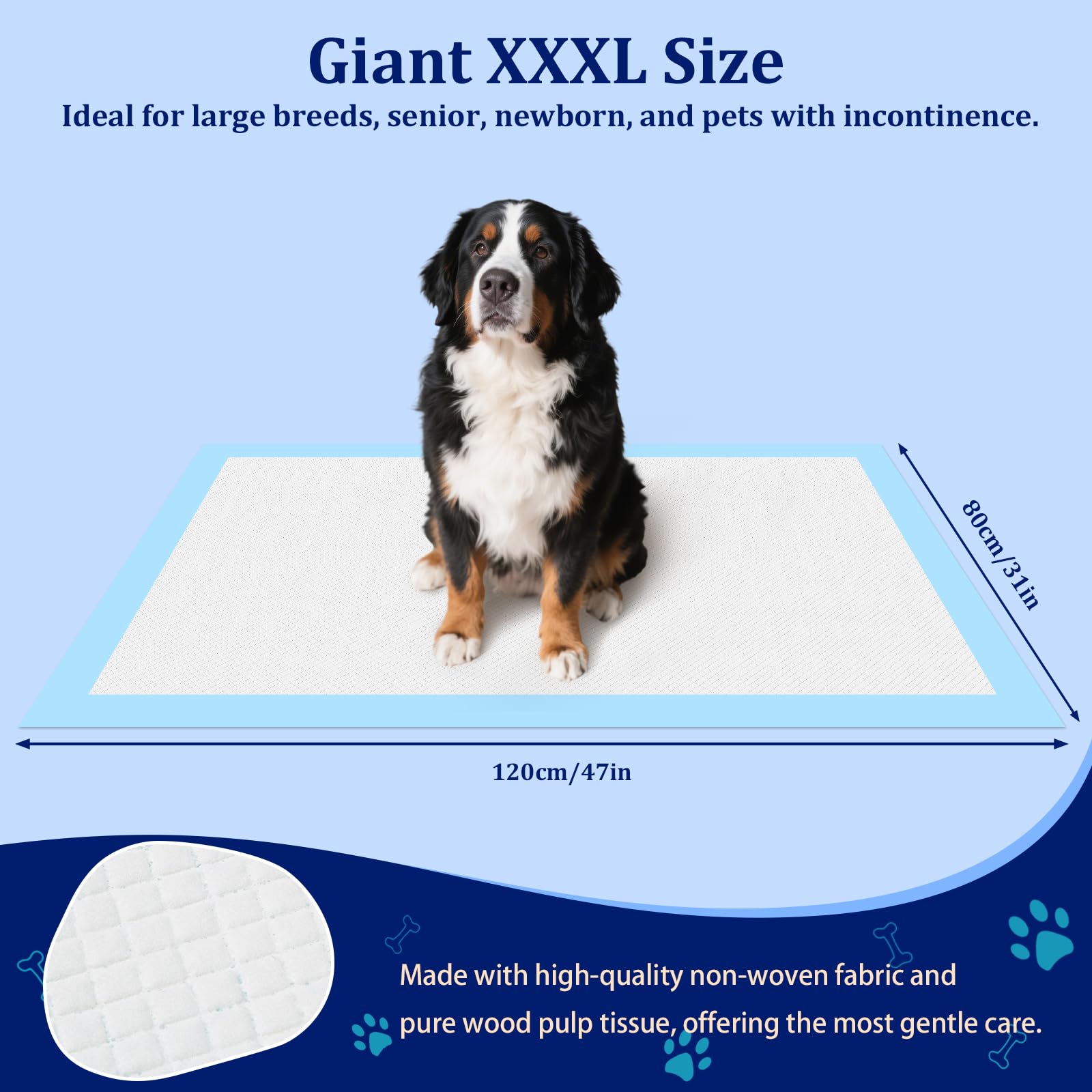 Ownpets XXXXL quick-dry surface close-up highlighting diamond embossing