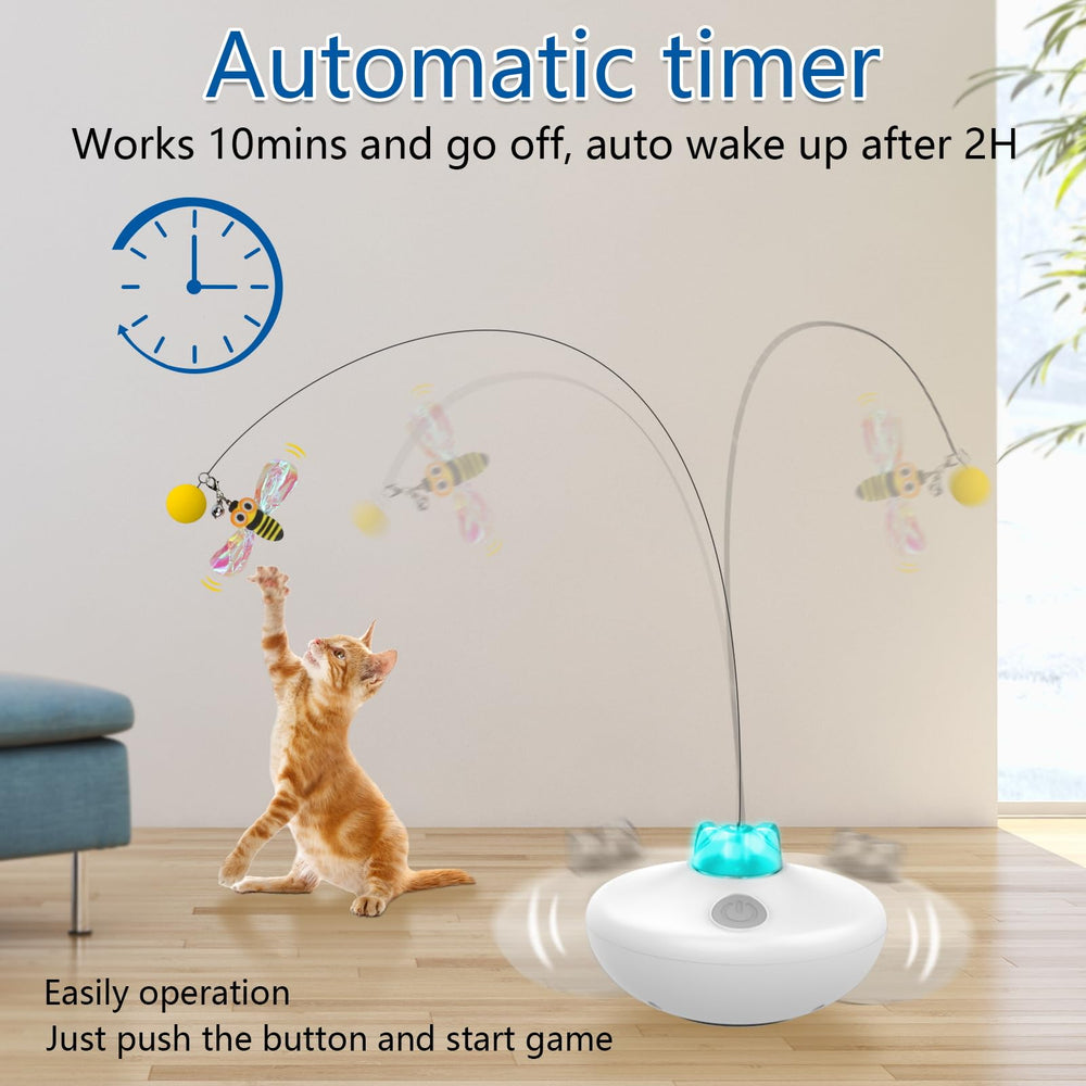 Oxawo interactive cat toys spin butterfly action for chasing
