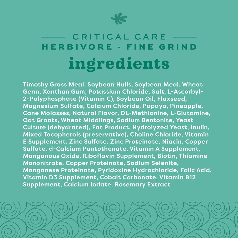 Oxbow Critical Care Herbivore emergency-recovery kit image shows preparedness for care.