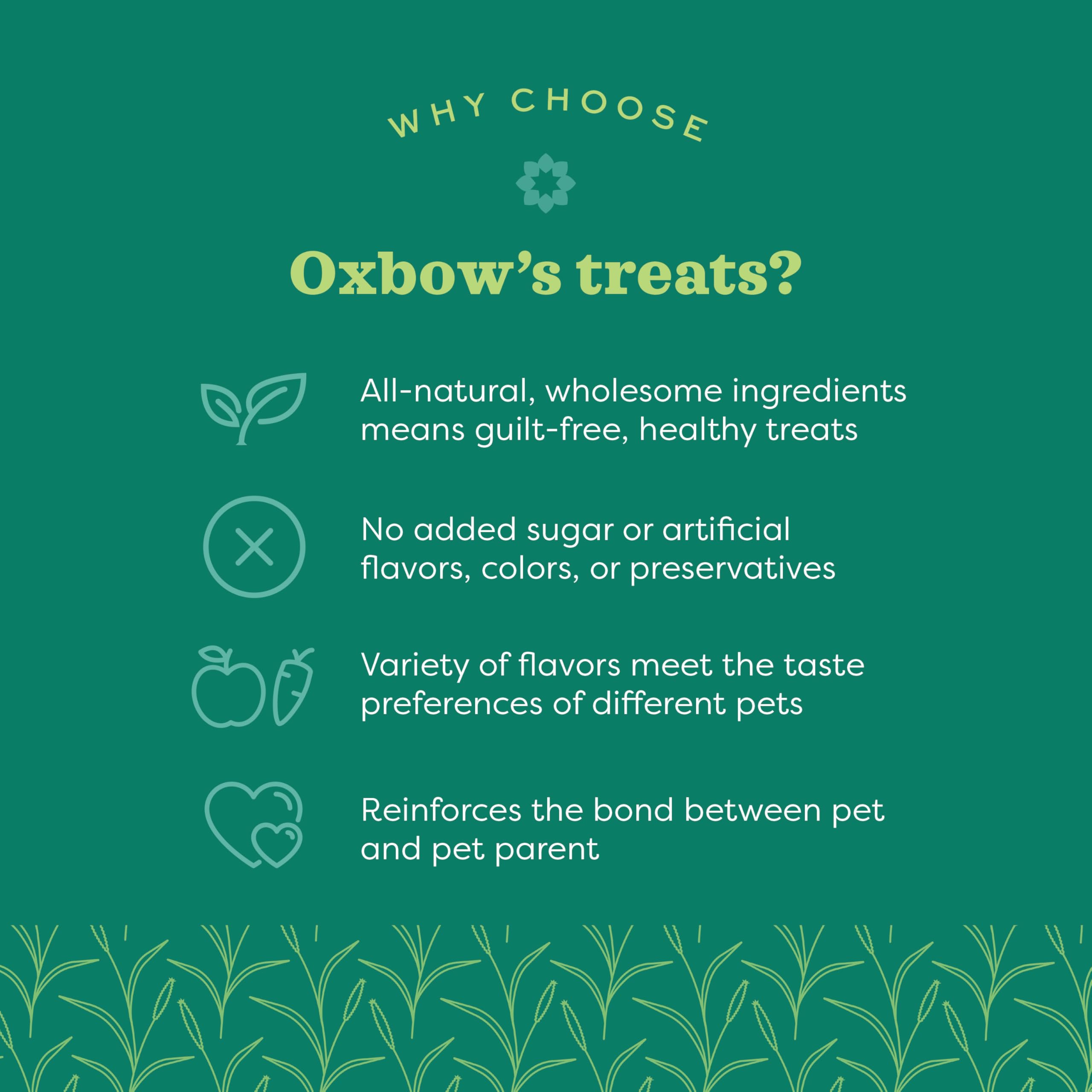 Oxbow Simple Rewards timothy hay ingredient label for small pets