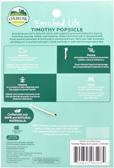 Oxbow Timothy Popsicle with apple and carrot flavor encourages interaction and play.