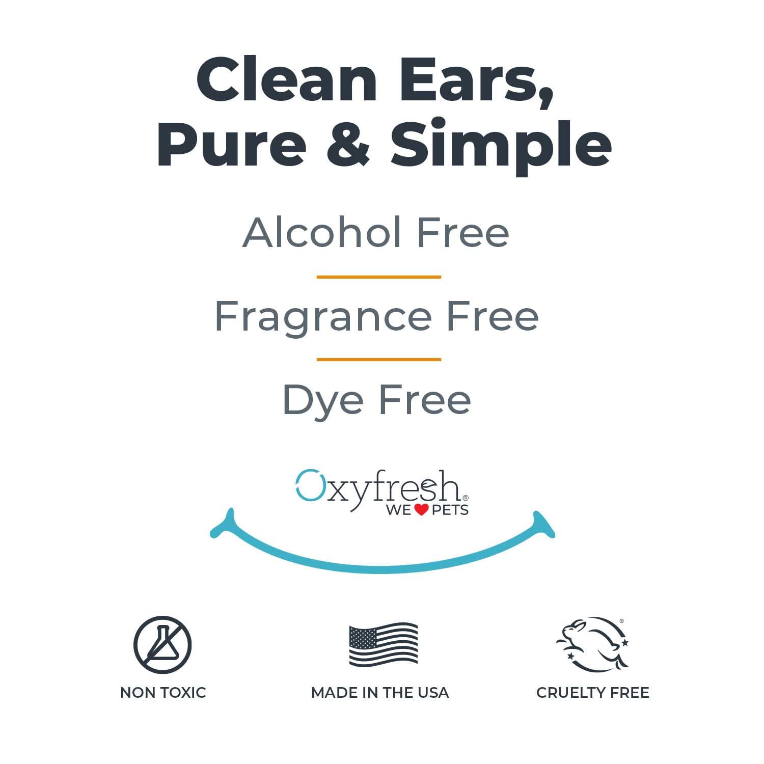 Sting-free formula keeps ears calm during cleaning