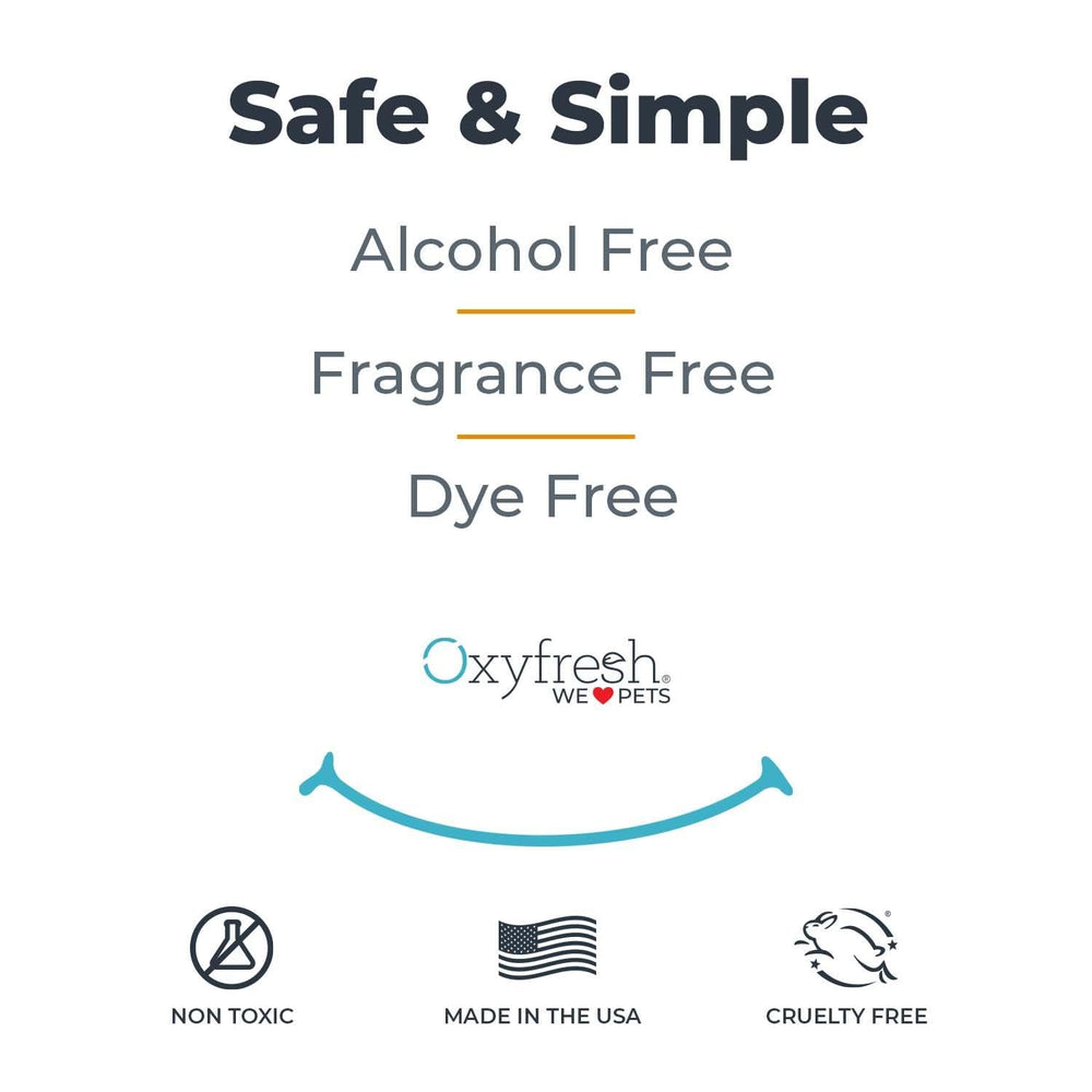 Oxyfresh premium dental water additive supports dog and cat oral care.
