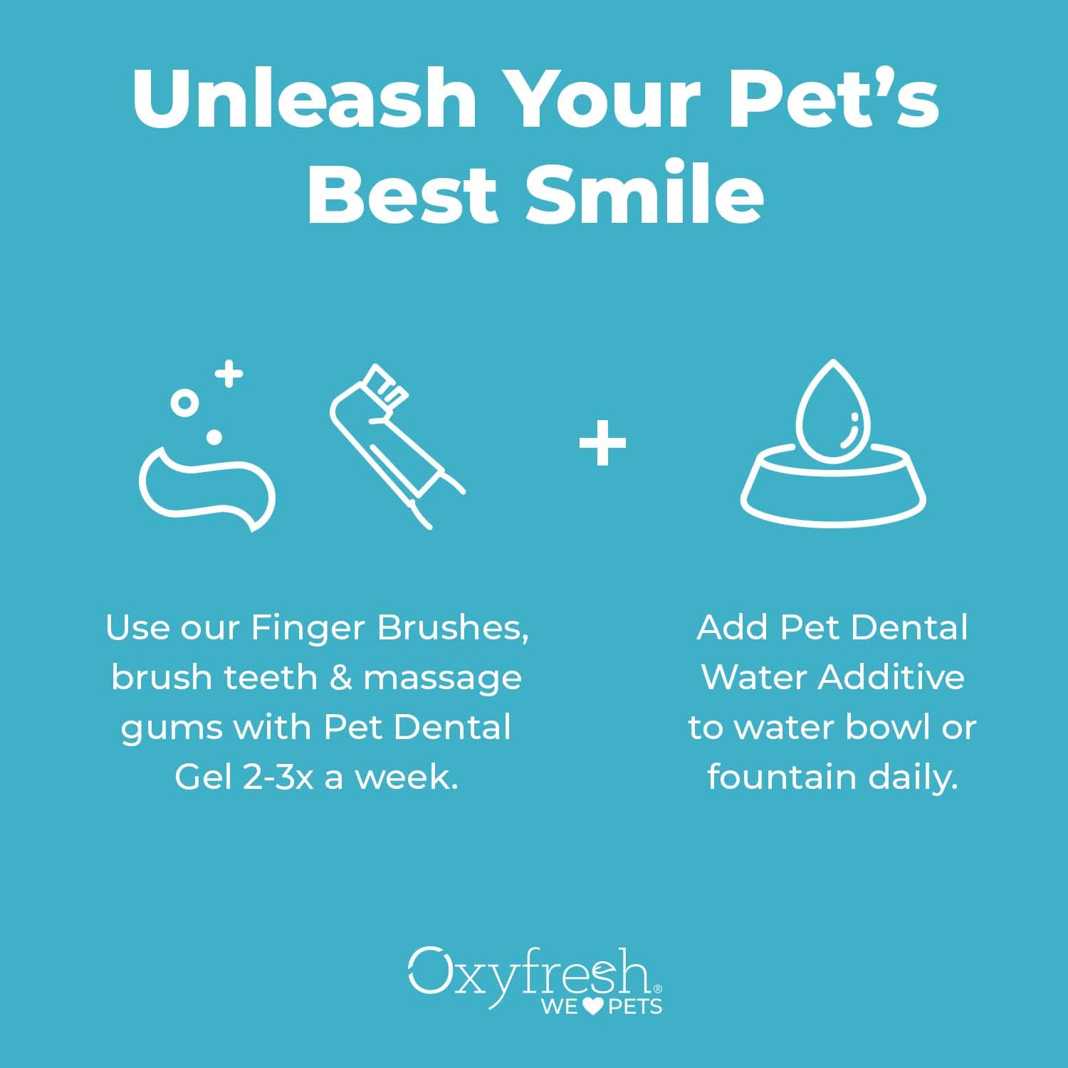 Oxyfresh premium pet dental kit proudly made in the USA.
