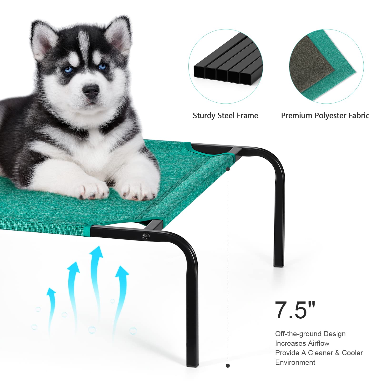 OYEAL cooling pet bed promotes airflow for a dry, cool resting spot