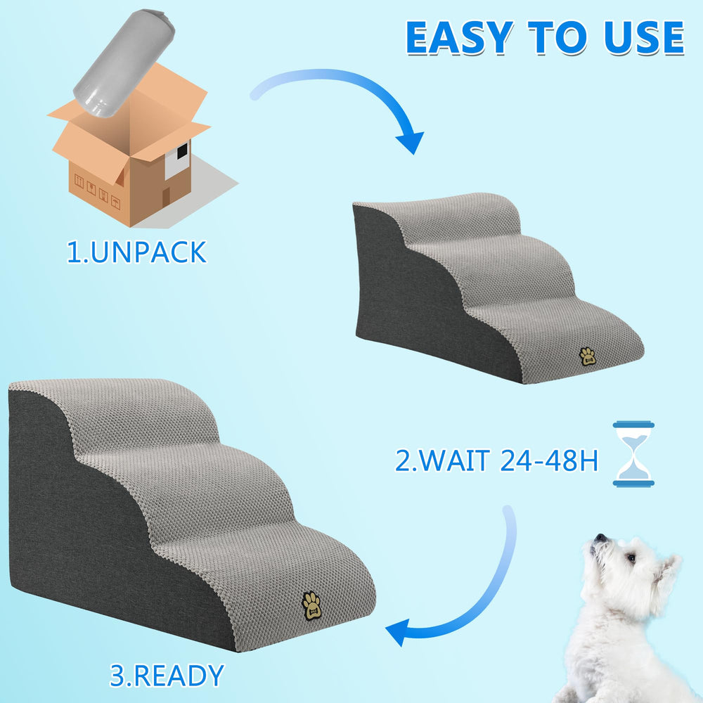 OYLZ Pet Steps side view emphasizes compact dimensions for small spaces