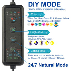 OYO WATER LED Light built-in timer lets you schedule lighting for energy efficiency.