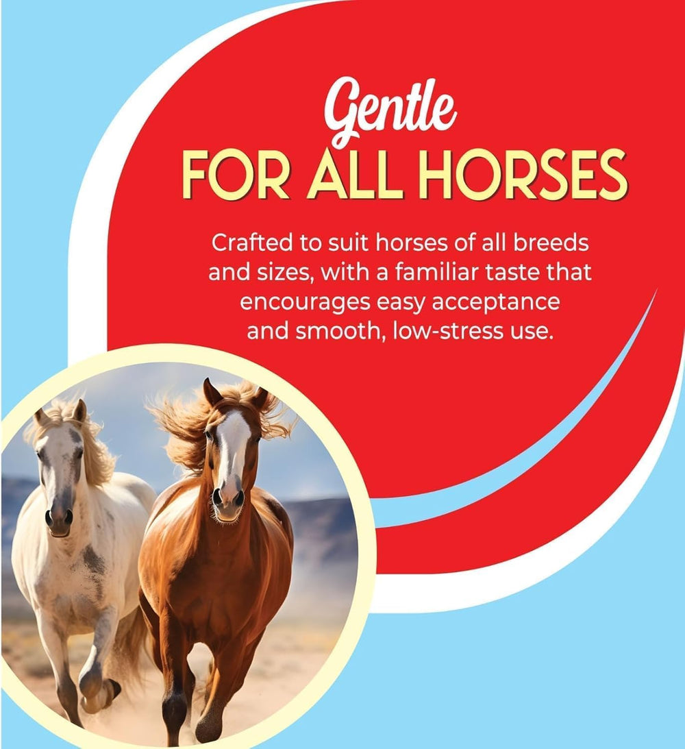 OZIPCO ivermectin apple-flavor paste, easy administration for horse owners.