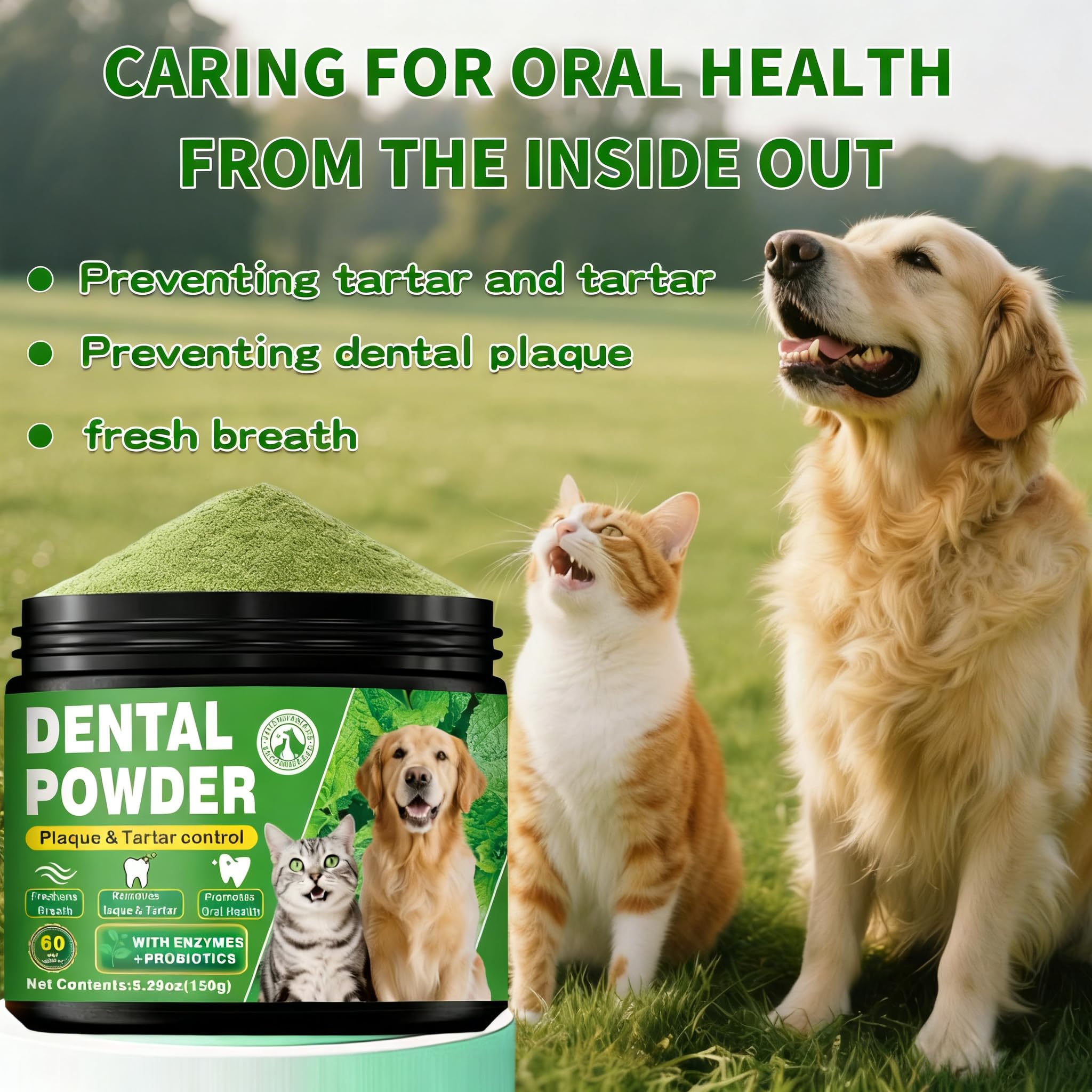 OZOXOO mint green tea blend highlights natural breath freshening benefits.