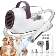 Ozumek dog grooming vacuum front view shows compact design for easy home grooming.