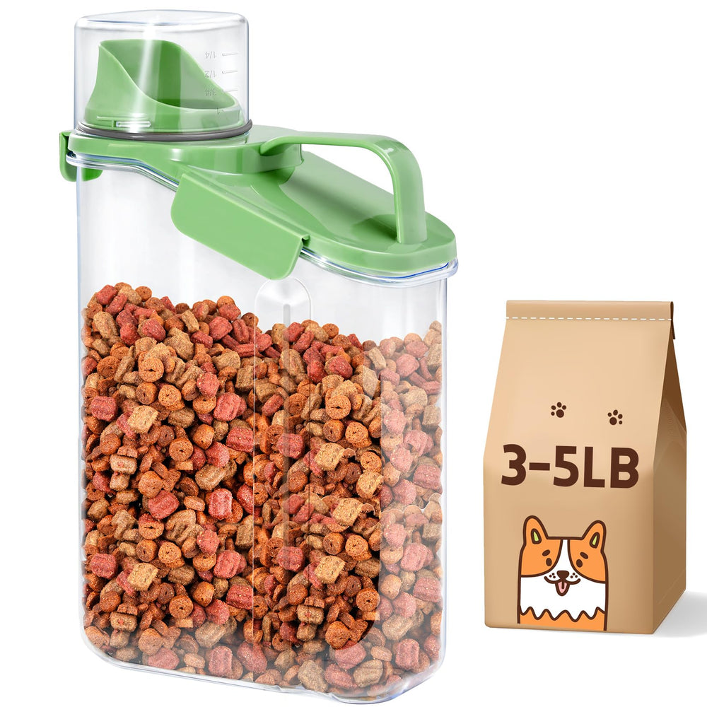 P-ZOONPE dog food container with airtight latch keeps kibble fresh and pest-free.