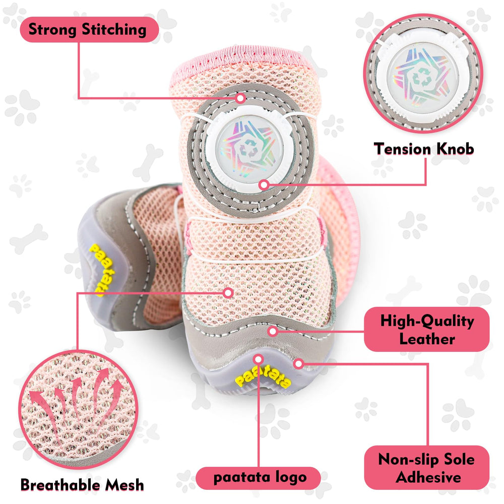 paatata dog shoes breathable mesh upper keeps paws cool during long walks.