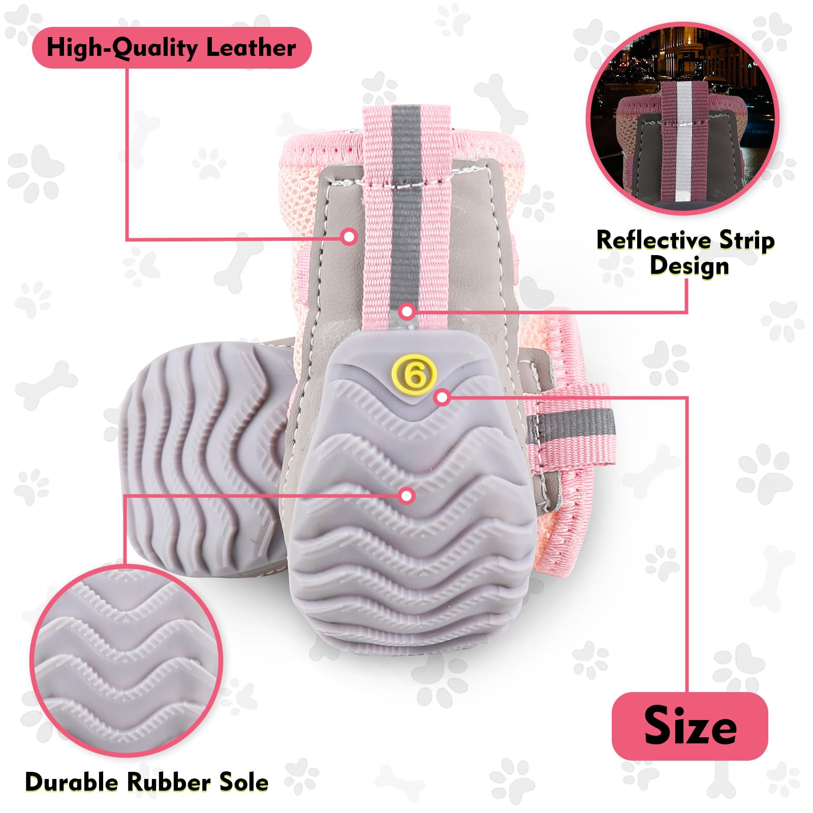 paatata dog shoes thickened sole protects paws on rough pavement.