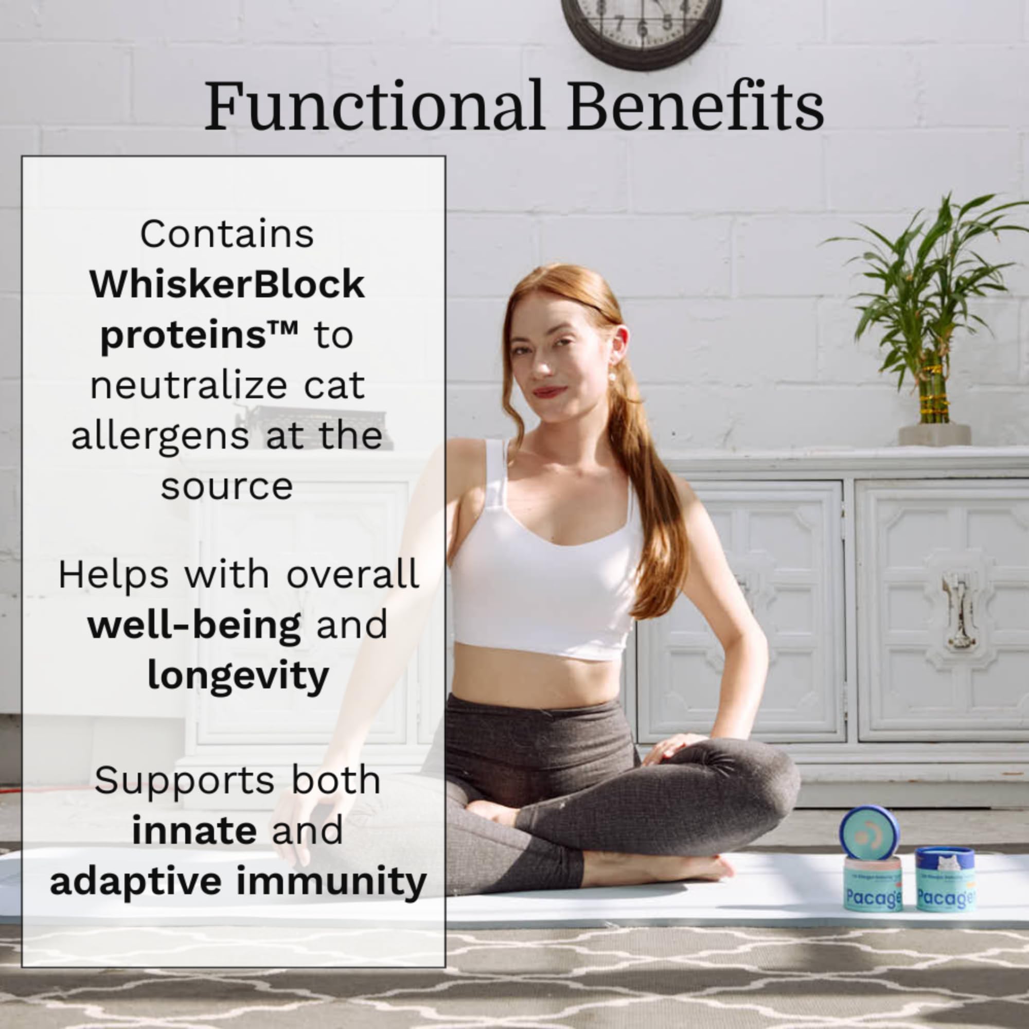Pacagen health supplement close-up of postbiotics and fructooligosaccharides supporting gut and immunity.