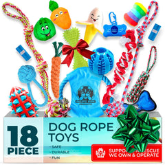 Pacific Pups 18-pack dog toys variety features versatile options for small and medium dogs