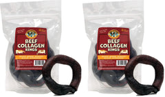 Pack Approved Beef Collagen Chews ring closeup shows durable, single-ingredient chew.