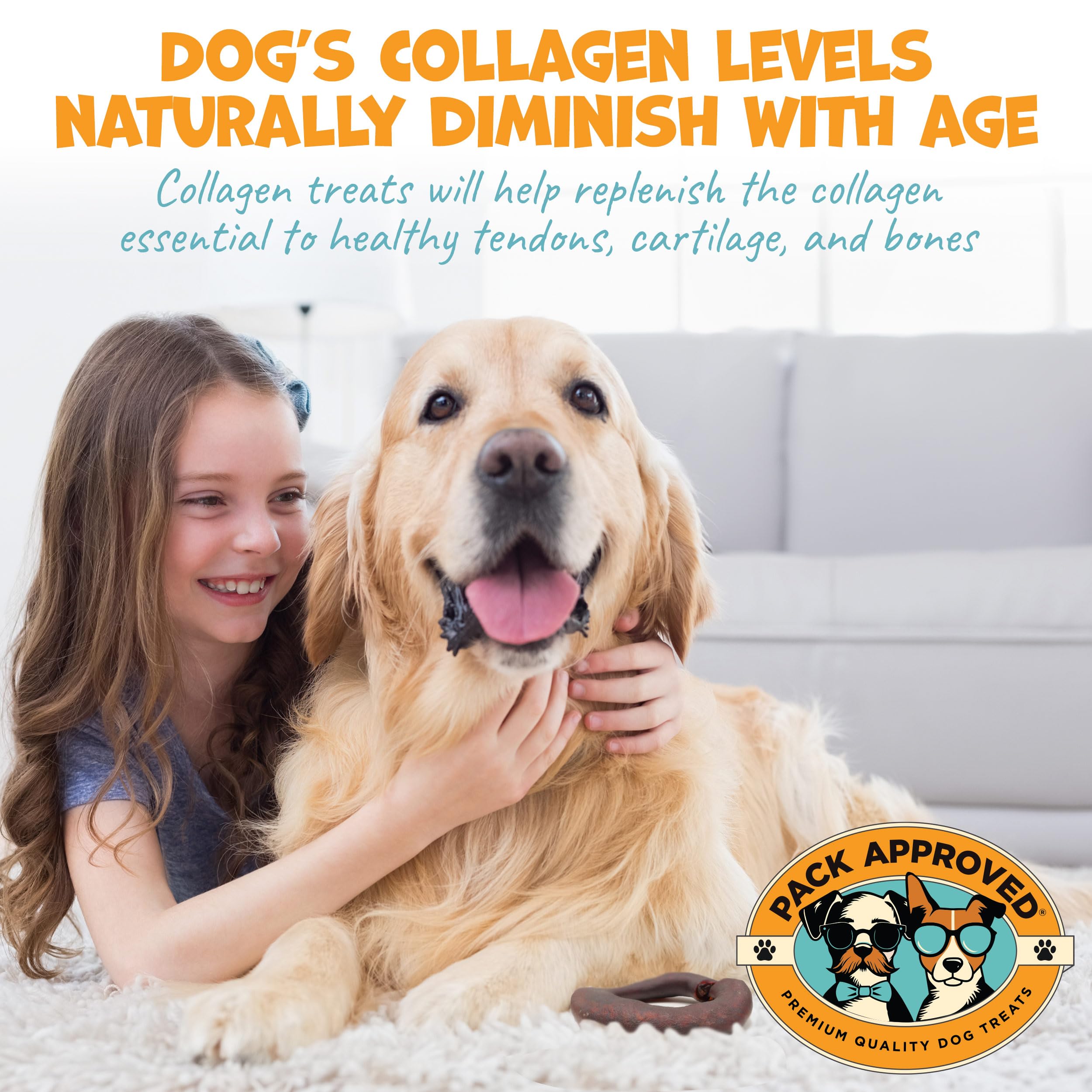 Pack Approved Beef Collagen Chews ring usa-made highlights quality and local sourcing.