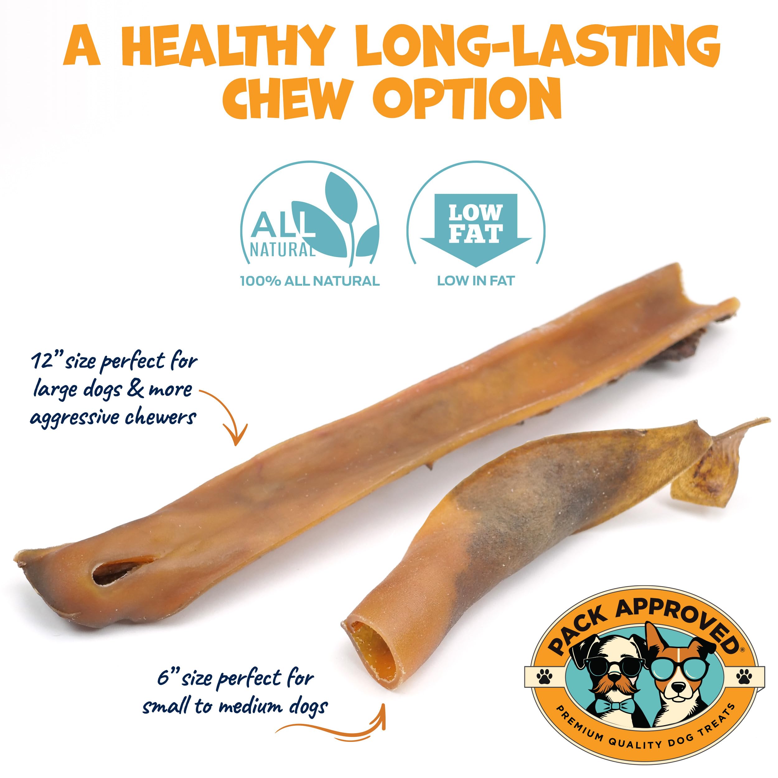 Pack Approved camel skin chews close-up shows low-odor, grain-free treat option.