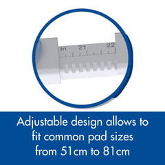 Pad Genius SureGrip containment edge directs liquid back to pad