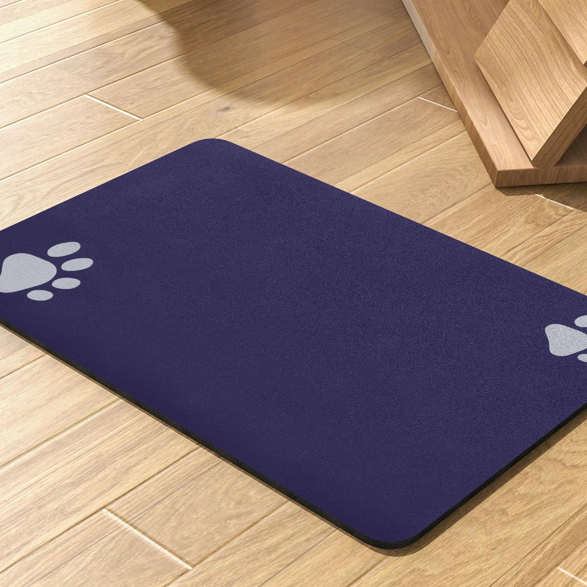 PADOOR absorbent dog bowl-on-mat keeps spills contained and paws clean.
