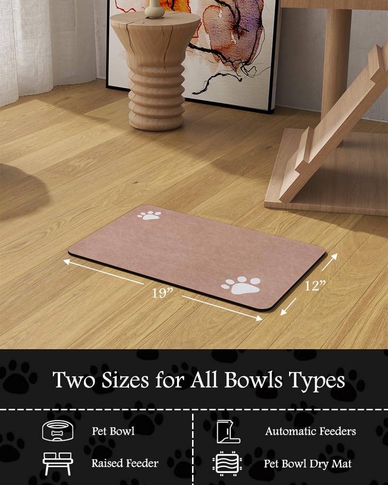 PADOOR alfombrilla multiuso para comida y agua, ideal para cuencos y bebederos.